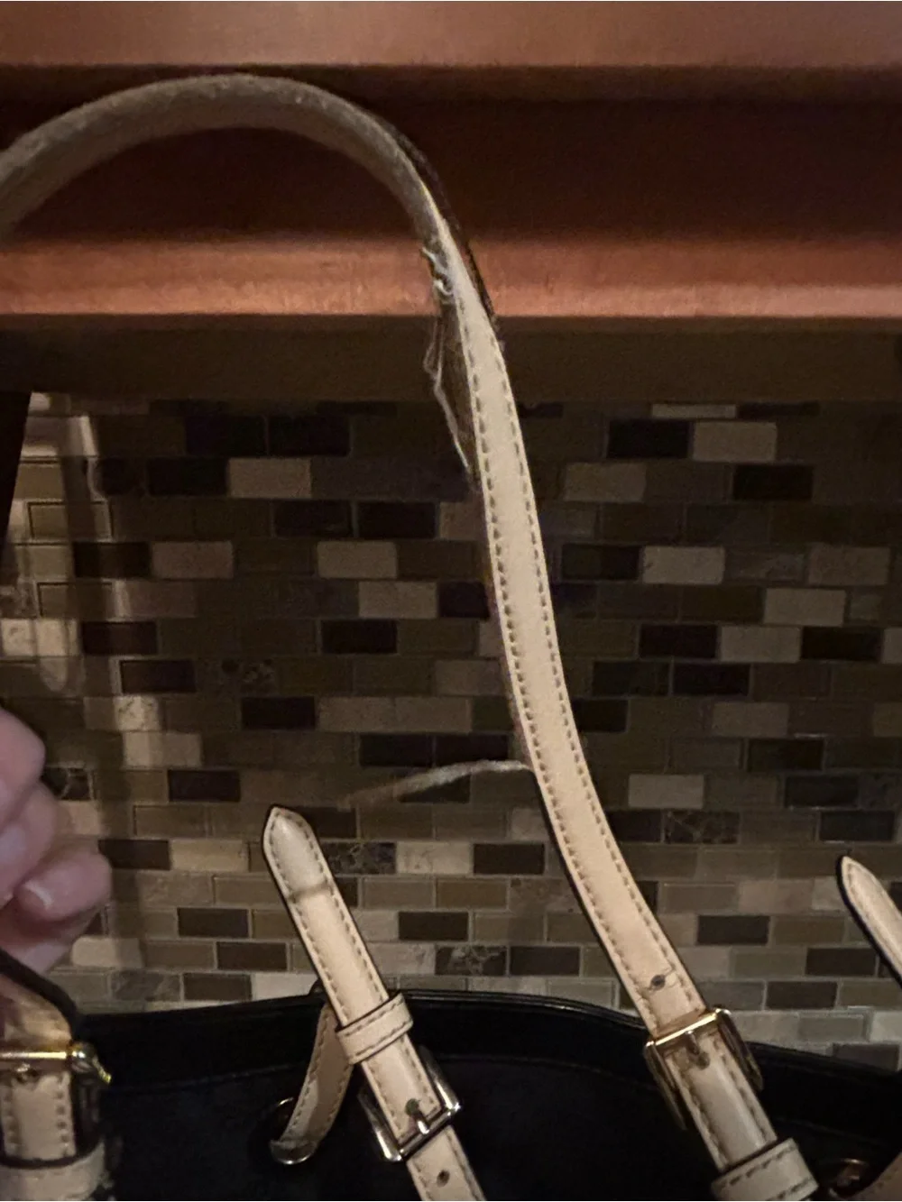 Michael Kors Black Leather Tote Bag